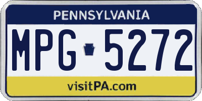 PA license plate MPG5272