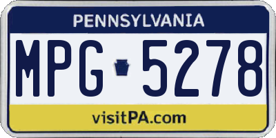 PA license plate MPG5278