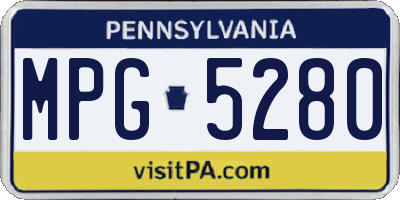 PA license plate MPG5280