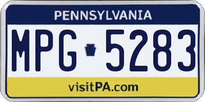 PA license plate MPG5283