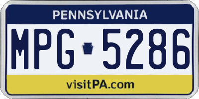 PA license plate MPG5286