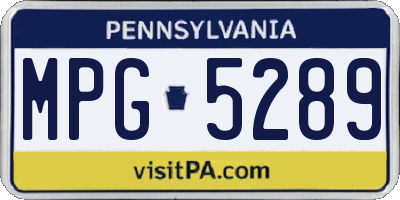 PA license plate MPG5289