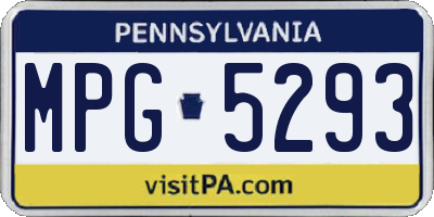 PA license plate MPG5293