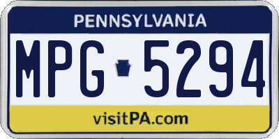 PA license plate MPG5294