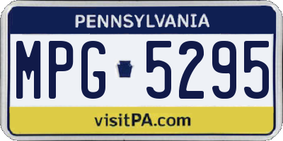 PA license plate MPG5295