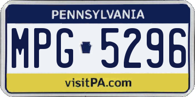 PA license plate MPG5296