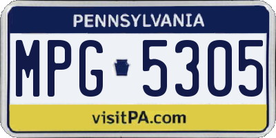 PA license plate MPG5305