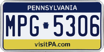 PA license plate MPG5306