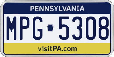 PA license plate MPG5308