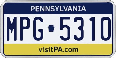 PA license plate MPG5310