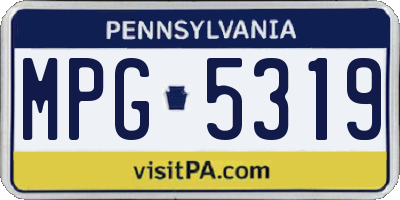 PA license plate MPG5319