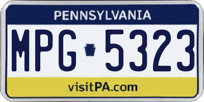 PA license plate MPG5323