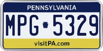 PA license plate MPG5329