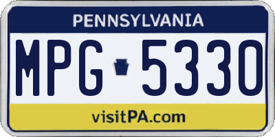 PA license plate MPG5330