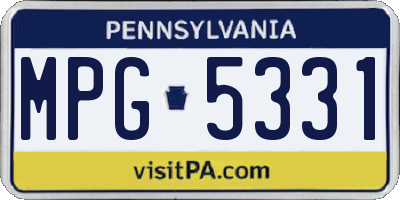 PA license plate MPG5331