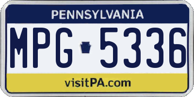 PA license plate MPG5336
