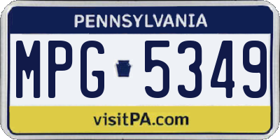 PA license plate MPG5349