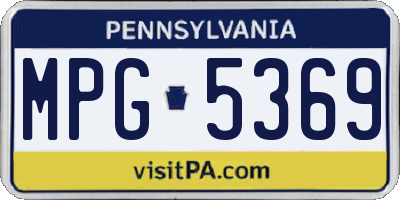 PA license plate MPG5369