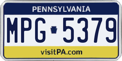 PA license plate MPG5379
