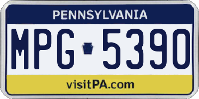 PA license plate MPG5390