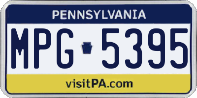 PA license plate MPG5395