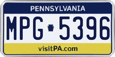 PA license plate MPG5396