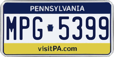 PA license plate MPG5399
