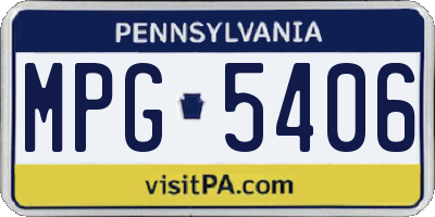 PA license plate MPG5406
