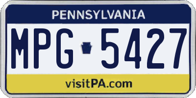 PA license plate MPG5427