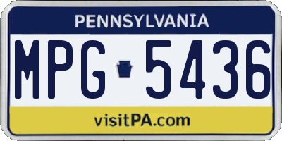 PA license plate MPG5436