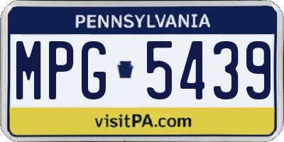 PA license plate MPG5439