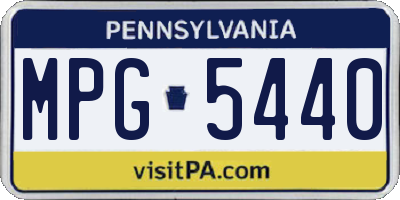 PA license plate MPG5440