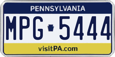 PA license plate MPG5444