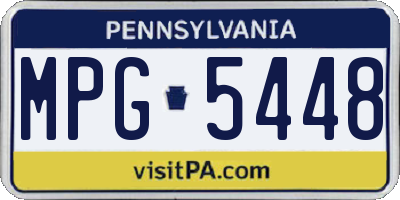 PA license plate MPG5448