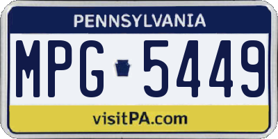 PA license plate MPG5449
