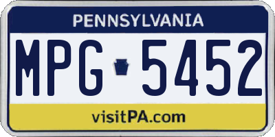 PA license plate MPG5452
