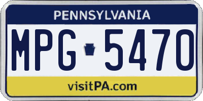 PA license plate MPG5470