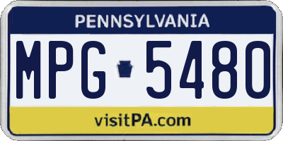 PA license plate MPG5480