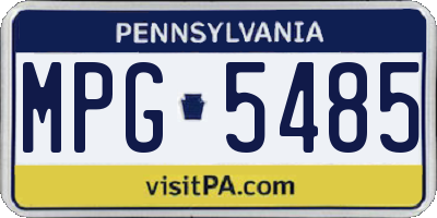 PA license plate MPG5485