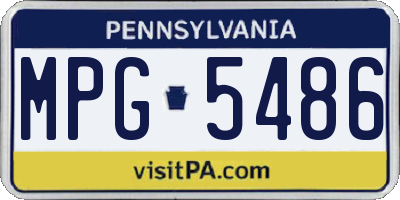 PA license plate MPG5486