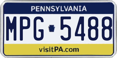 PA license plate MPG5488