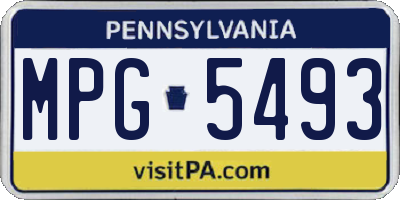 PA license plate MPG5493
