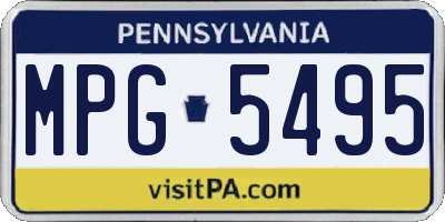 PA license plate MPG5495