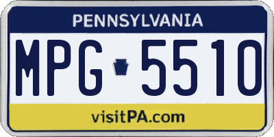 PA license plate MPG5510