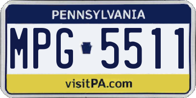 PA license plate MPG5511