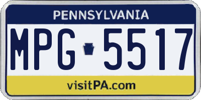 PA license plate MPG5517