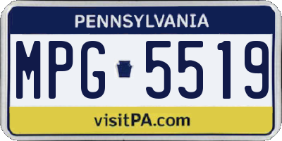 PA license plate MPG5519