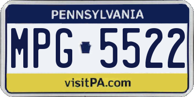 PA license plate MPG5522