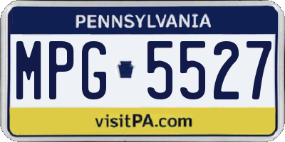 PA license plate MPG5527