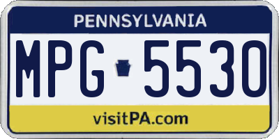 PA license plate MPG5530